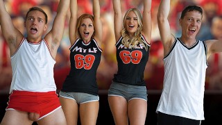 Busty Stepmoms Sedona Reign & Rachael Cavalli Fuck Their Stepsons After Intense Game – MomSwap